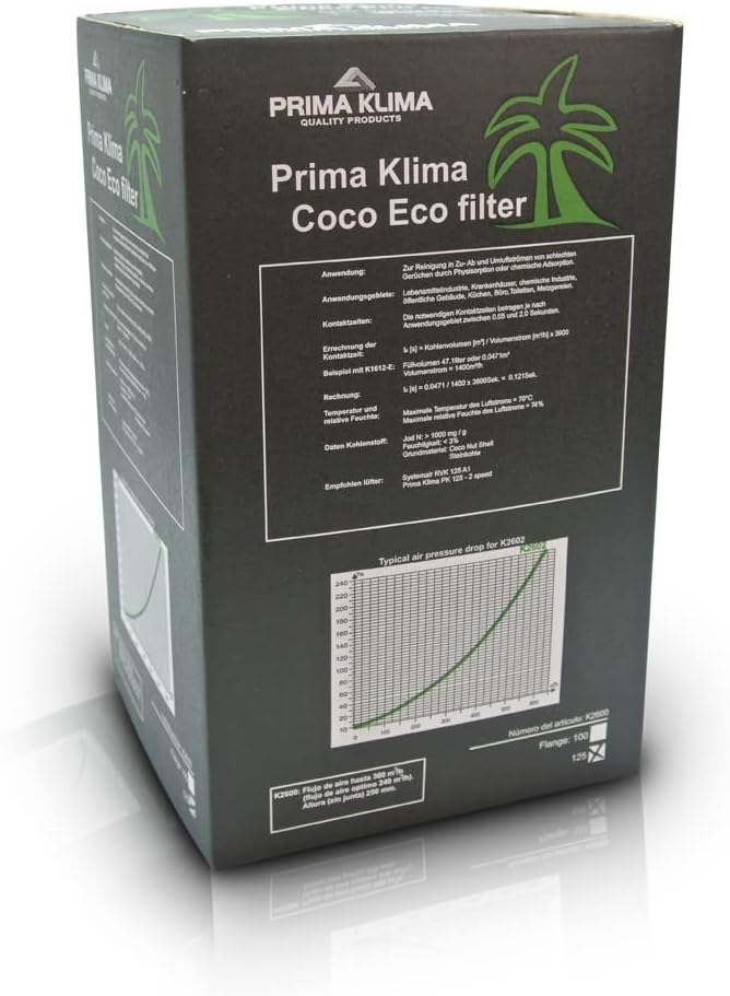 Prima Klima ECO Line Aktivkohlefilter 250m3 125mm Grow Filter AKF