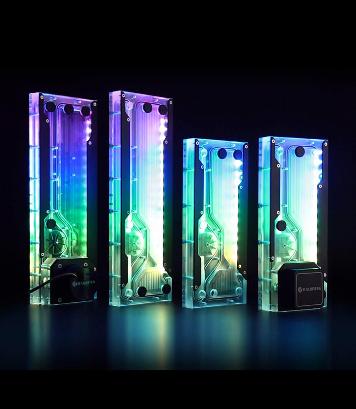 Raijintek Acheron 360 RBW Distro Plate mit RGB Beleuchtung und Fassungsvermögen von 220 ml für Custo