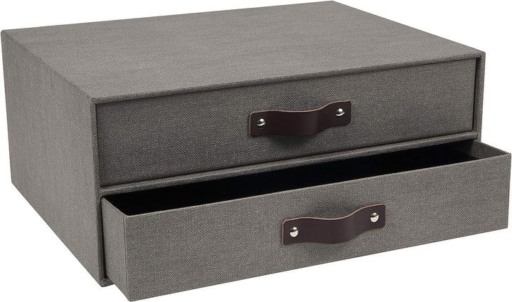 Bigso Box of Sweden Mini-Kommode für Dokumente und Büromaterial – Schreibtisch-Organizer mit 2 Schub