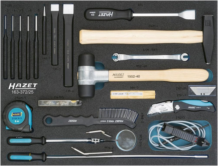 Hazet Universal-Satz, 163-372/25 | Safety-Insert-System, 2-Komponenten-Weichschaum-Einlage 3/3+ (519