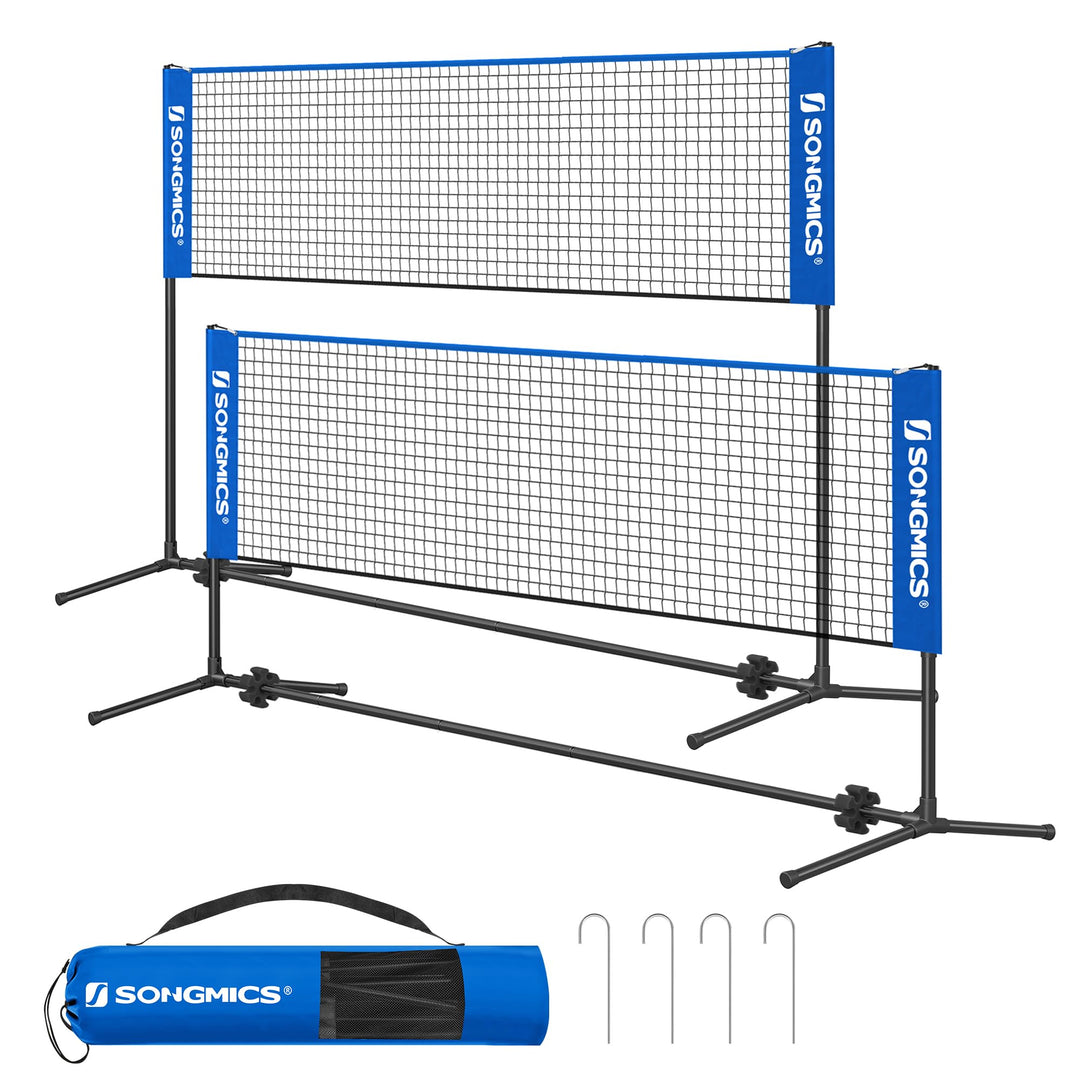 SONGMICS Badmintonnetz, faltbar, einfach zu montieren, leicht zu transportieren, höhenverstellbar (1