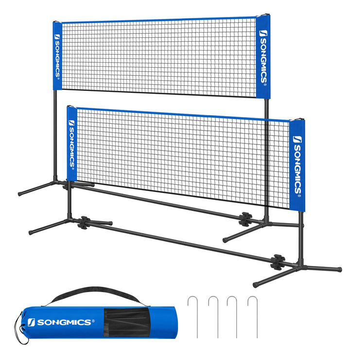 SONGMICS Badmintonnetz, faltbar, einfach zu montieren, leicht zu transportieren, höhenverstellbar (1