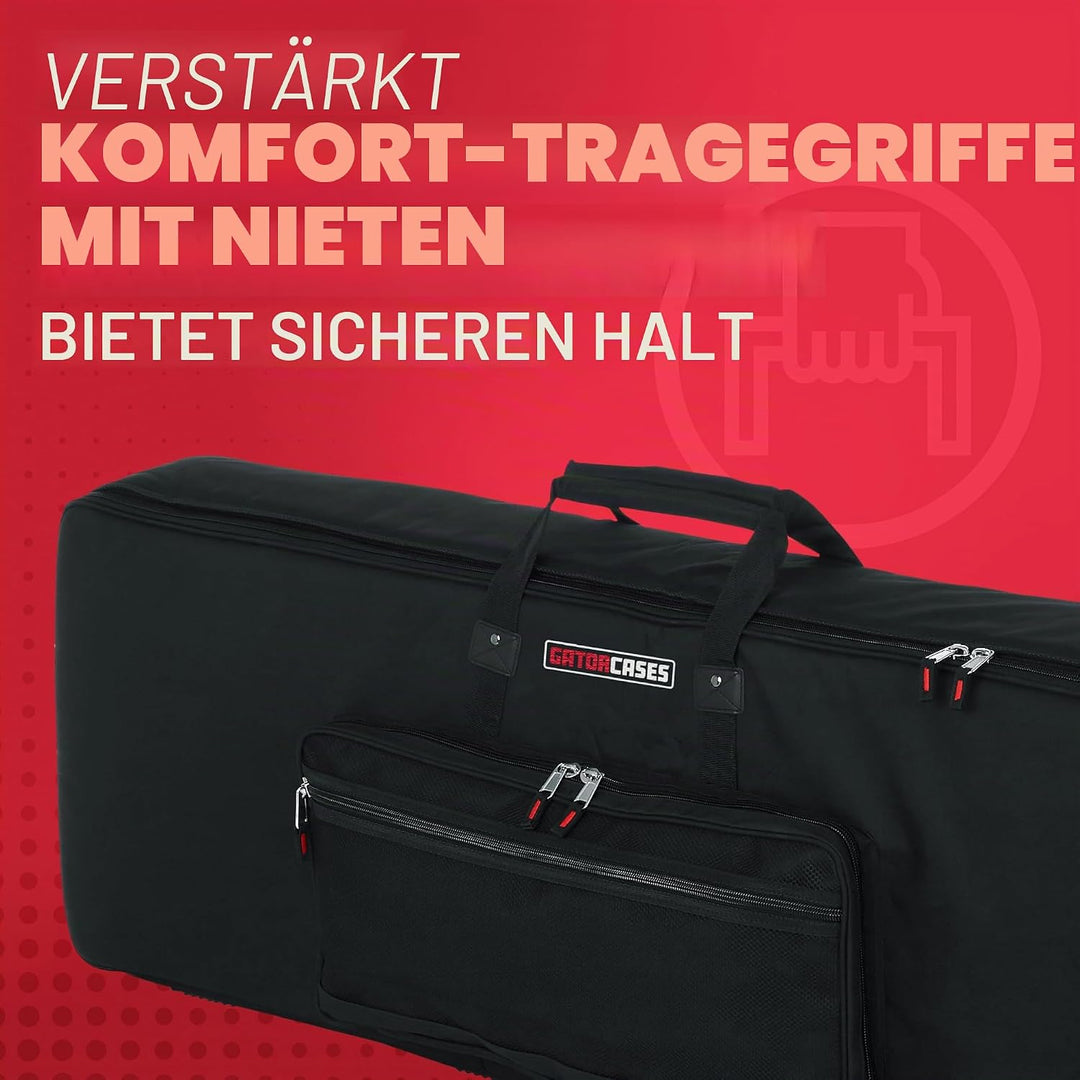 Gator Cases GKB Serie gepolsterte Keyboard-Gigbag für Keyboards mit 88 Tasten (GKB-88), Schwarz 88 S