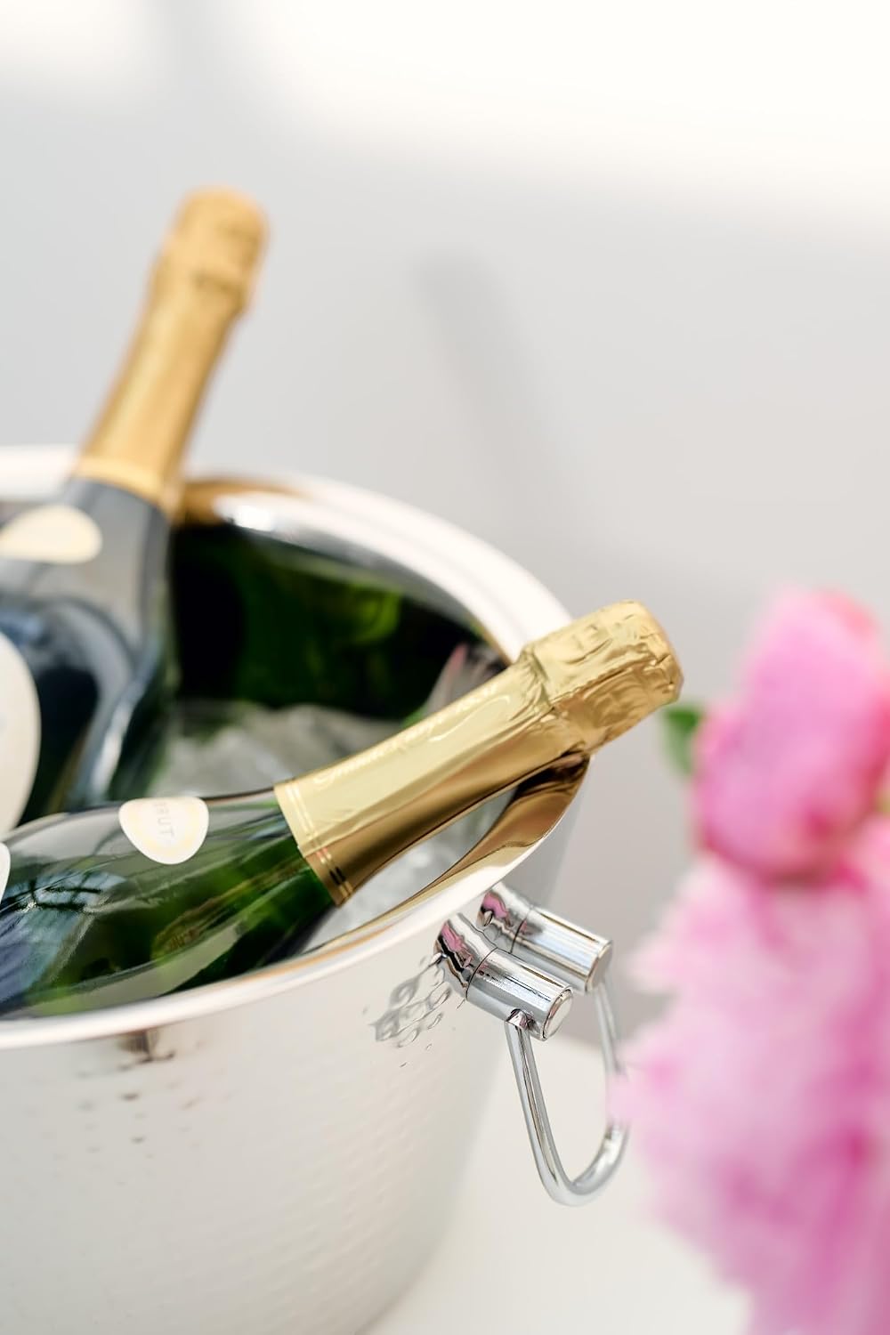EDZARD Champagner Kühler Ontario (Ø 38 cm, gross) aus Edelstahl - Flaschenkühler, Sektkühler doppelw