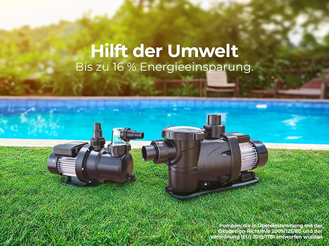 Gre PP077 - Poolfilterpumpe, 550 W, 9,5 m3/h, im Einklang mit der europäischen Ökodesign-Richtlinie