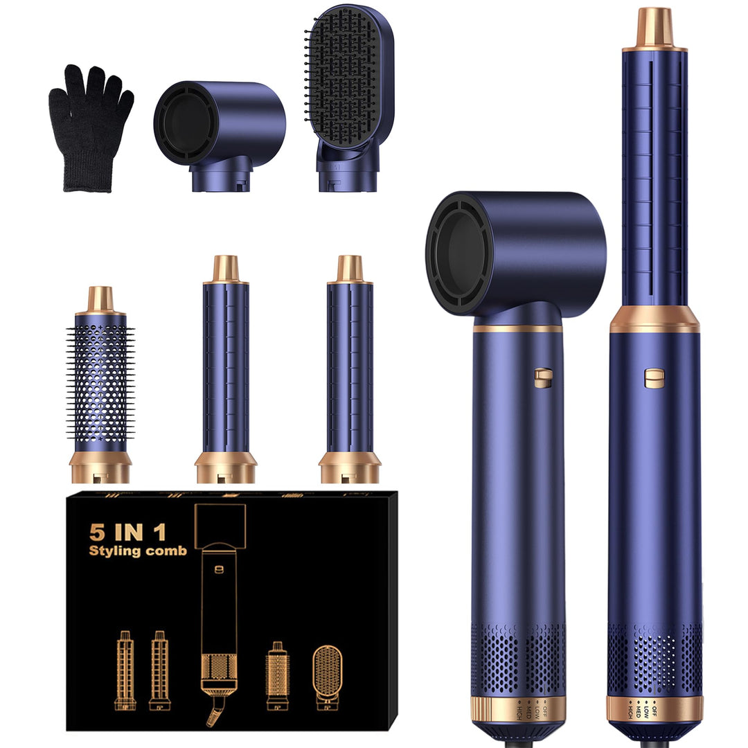 Mogawave Hairstyler 5 in 1, 1000w Föhnbürste,Air Curler Lockenstab | Negative Ionen Pflege, Haarstyl