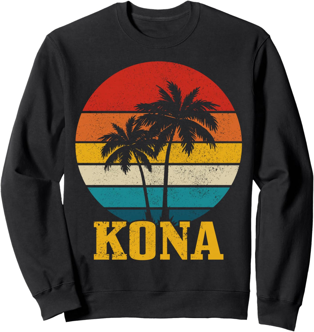 Kona Hawaii Vintage Palmen Surfer Hawaii Sweatshirt