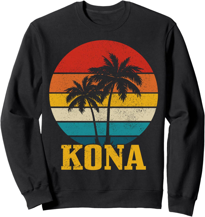 Kona Hawaii Vintage Palmen Surfer Hawaii Sweatshirt