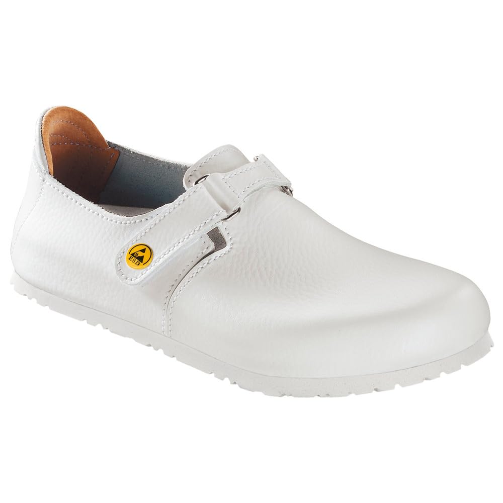 BIRKENSTOCK Linz ESD geschlossener Clog Fussbettwölbungen Weiss 43 EU, Weiß 43 EU