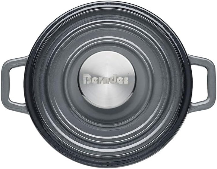 Berndes Serviertopf B.iron 0,75L mit Deckel - 14 cm - Gusseisen mit Emaillebeschichtung - Kochtopf z