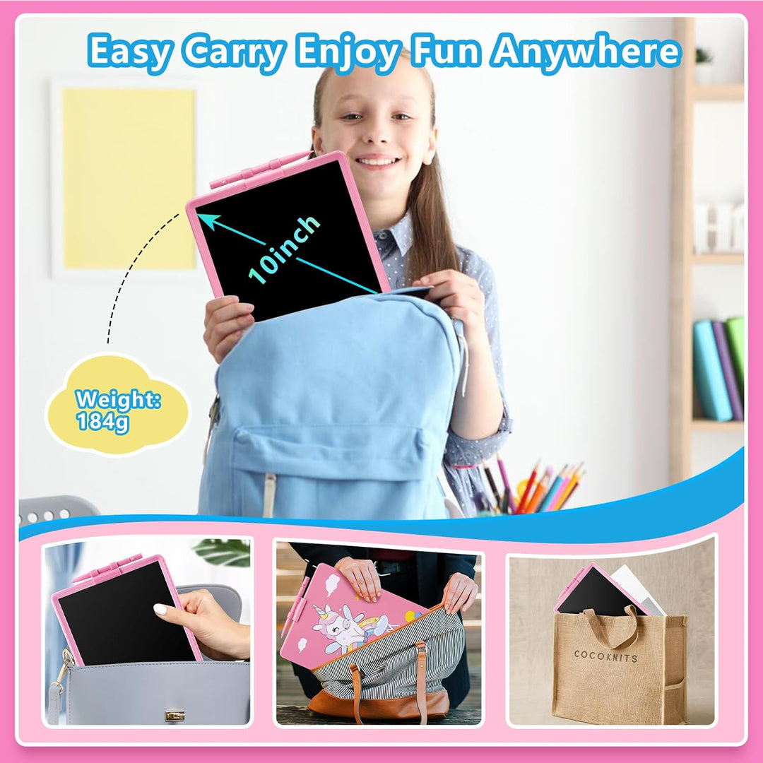 DYNASONIC DYNA-PM Einhorn Schreibtafel Kinder 10 Zoll, LCD Zeichentablett Kinder Magnetisches Whiteb