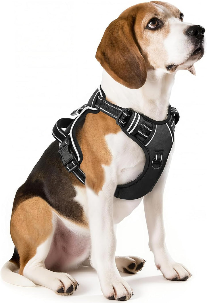 HEELE Hundegeschirr, No-Pull Hundegeschirr, Brustgeschirr für Mittelgrosse Hunde, Weich Atmungsaktiv