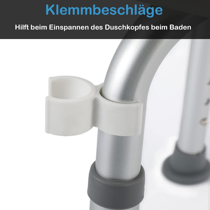 ACXIN Duschstuhl mit Armlehnen Abnehmbar, Duschhocker für senioren 150kg mit lehne, Duschhocker Höhe