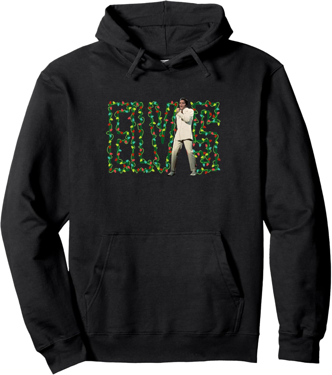 Elvis Presley Offizielles Elvis Weihnachtslicht Pullover Hoodie