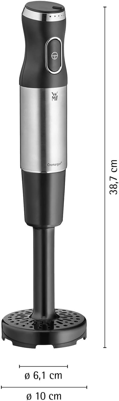 WMF Kult X Stabmixer Set 5-teilig, Pürierstab, Schneebesen, Stampfer, Zerkleinerer, 600 Watt, Zauber