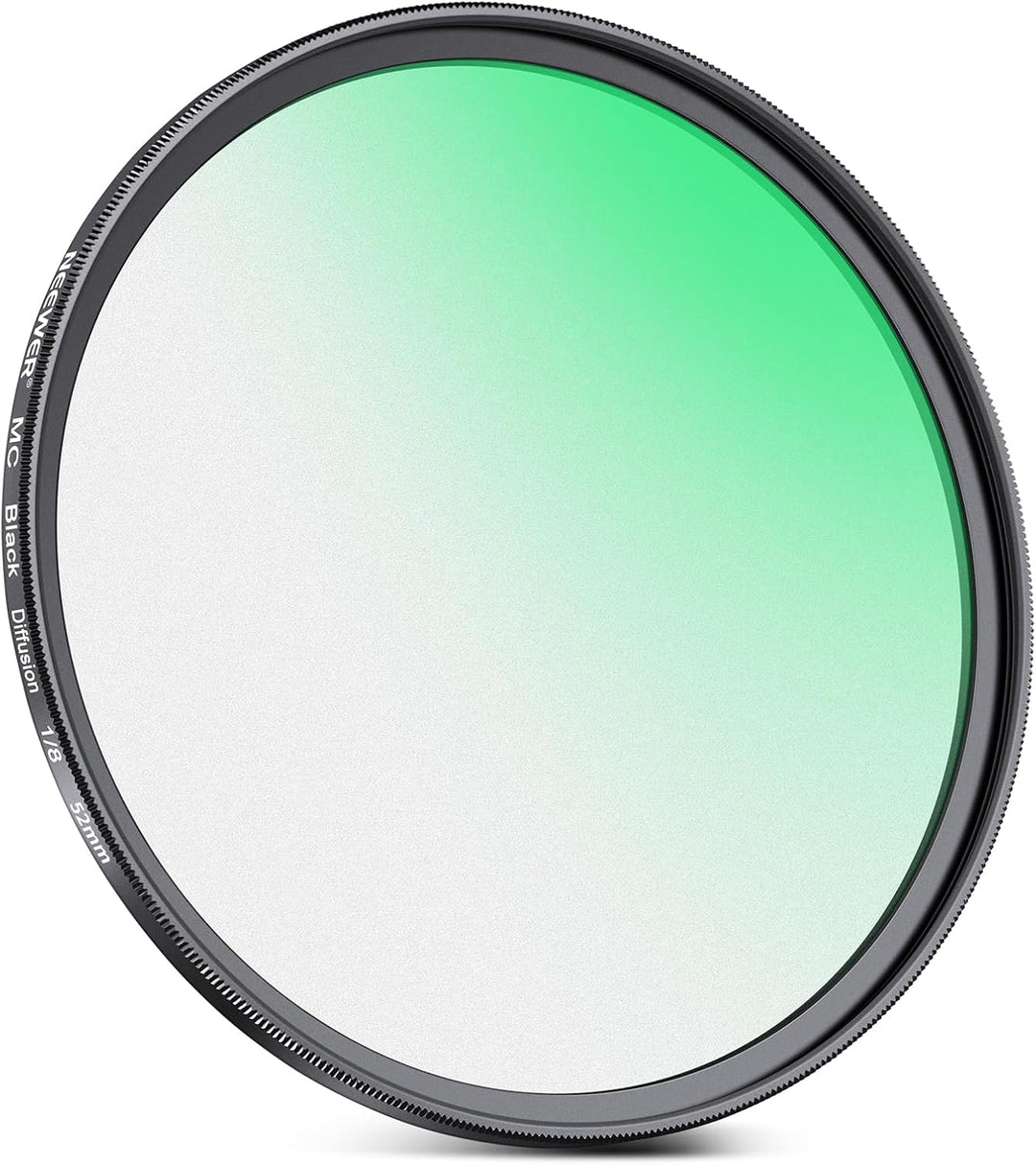 NEEWER 52mm Black Diffusion 1/8 Filter, Weicher, verträumter Kinoeffekt Filter, ultradünnes, wassera