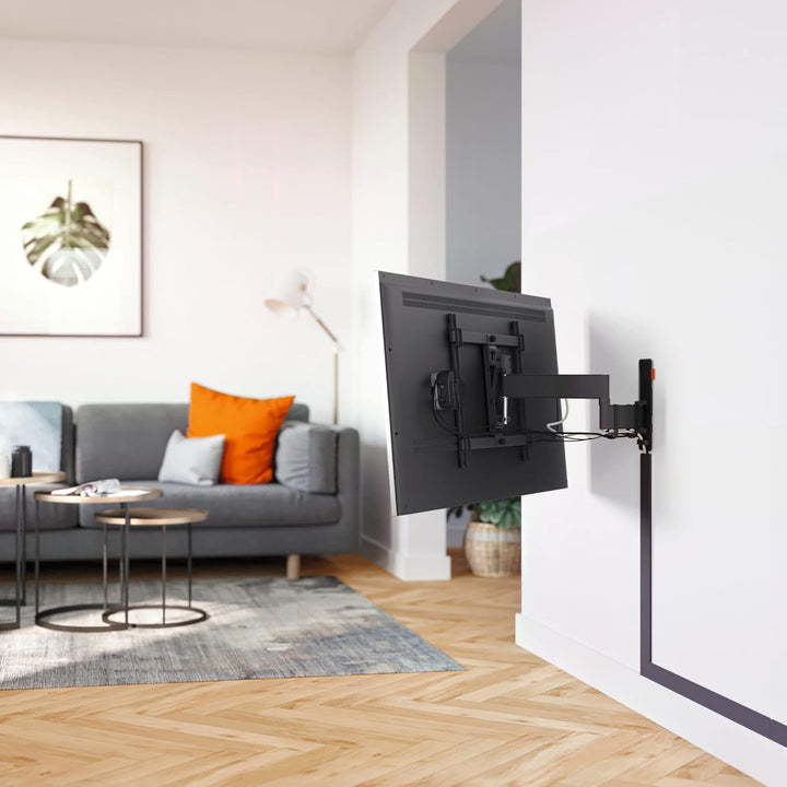 Vogel's Elite TVM 5645 Schwenkbare, ultradünne TV-Wandhalterung & TVA 6400 Medienbox-Halterung, Komp
