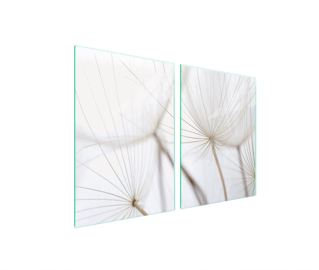 DarHaus Herdabdeckplatten 45x52 cm 2-teilig Ceranfeldabdeckung Induktion Herdschutz Spritzschutz Gla