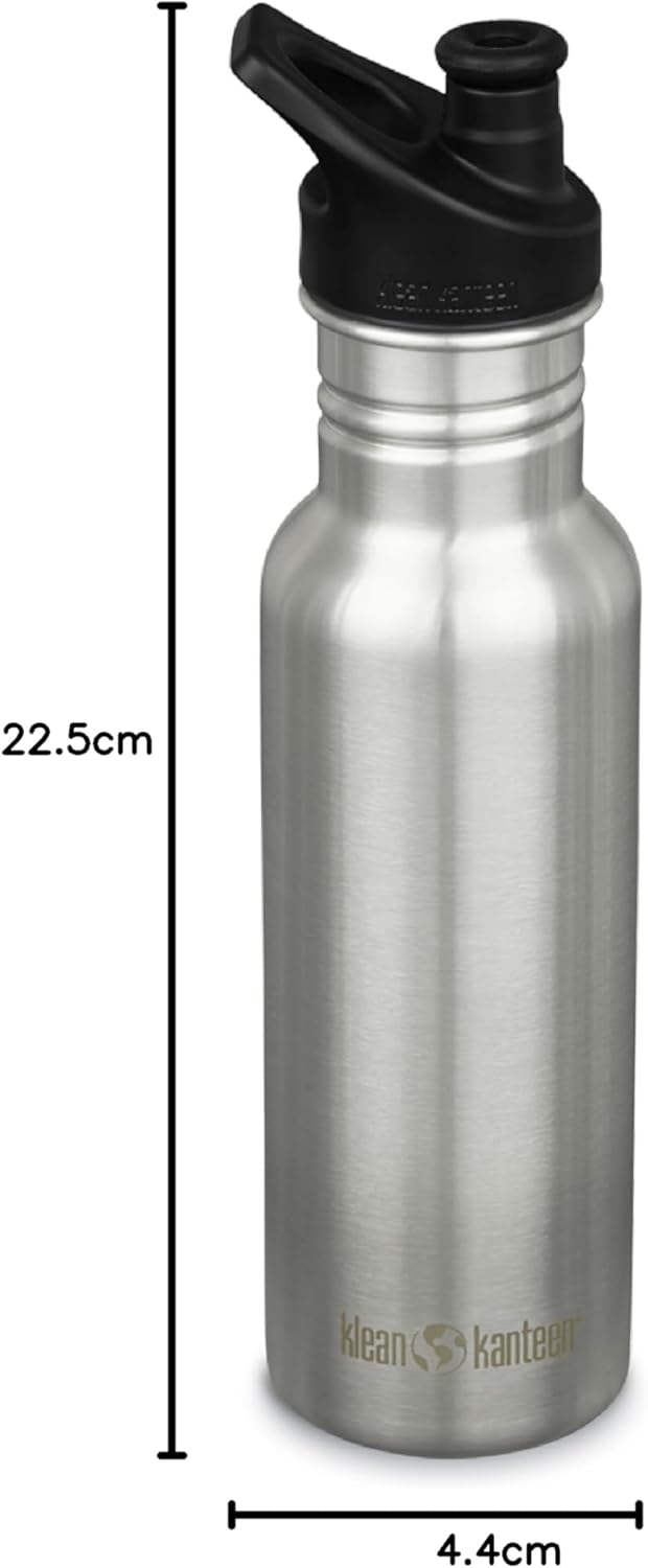 Klean Kanteen Unisex – Erwachsene Klean Kanteen-1008431 Flasche, Brushed Stainless, One Size , Edels