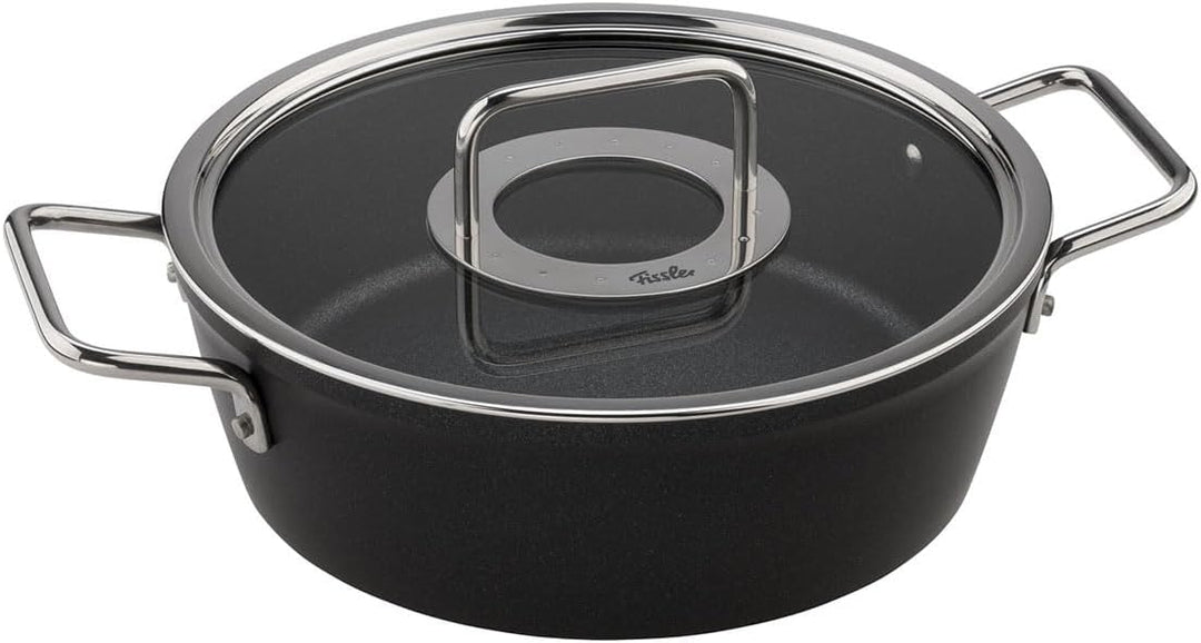 Fissler Adamant / Aluminium-Kochtopfset, 2-teilig, Töpfe-beschichtet mit Glasdeckel, antihaftend (1