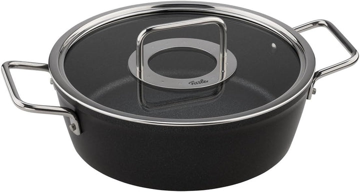 Fissler Adamant / Aluminium-Kochtopfset, 2-teilig, Töpfe-beschichtet mit Glasdeckel, antihaftend (1