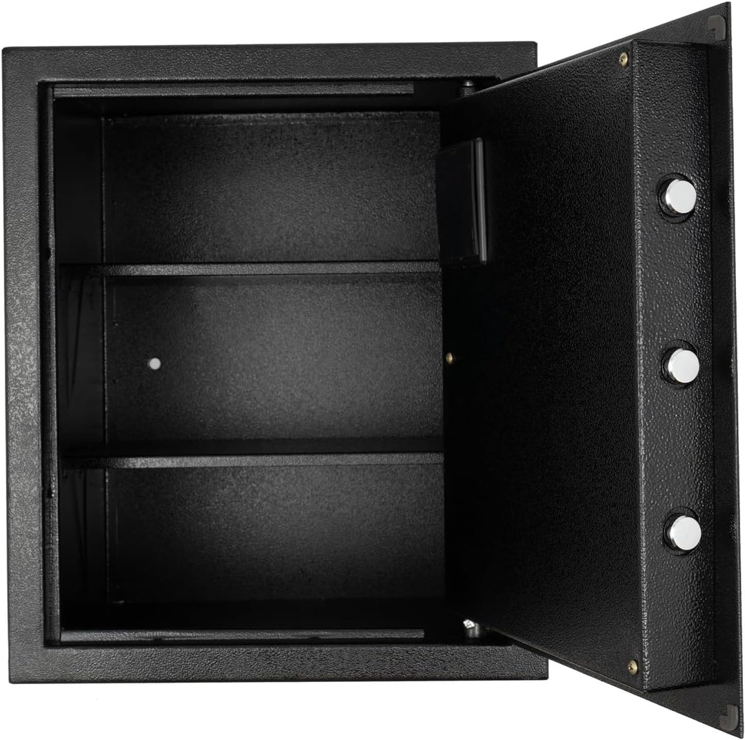 45L Safe Tresor Feuerfest Klein für Zuhause, Digitaler Tresor mit Herausnehmbares Regal & Alarmanlag