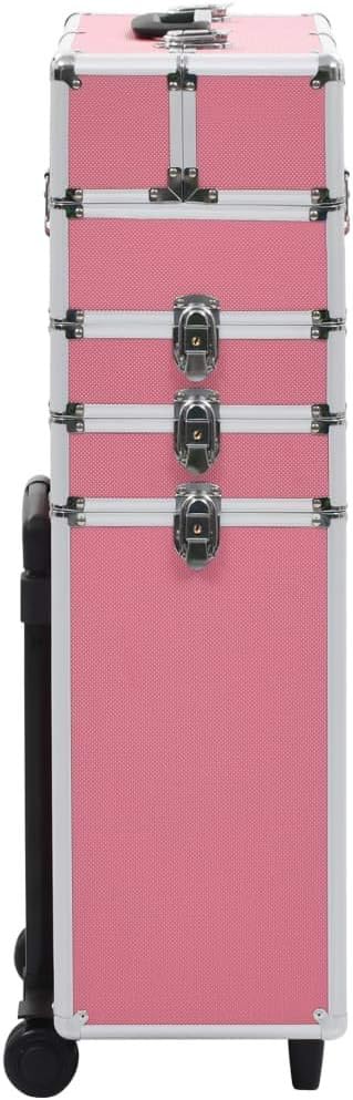 vidaXL Kosmetikkoffer mit 4 Etagen Ablagen Beauty Case Schminkkoffer Friseurkoffer Schmuckkoffer Pil