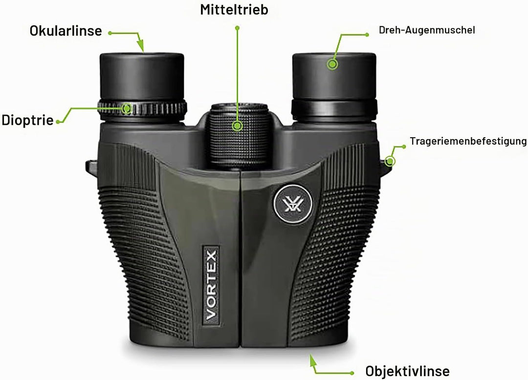 Vortex Optics Vanquish 8x26 Fernglas, Grün, 8 x 26 cm 10x26, 10x26