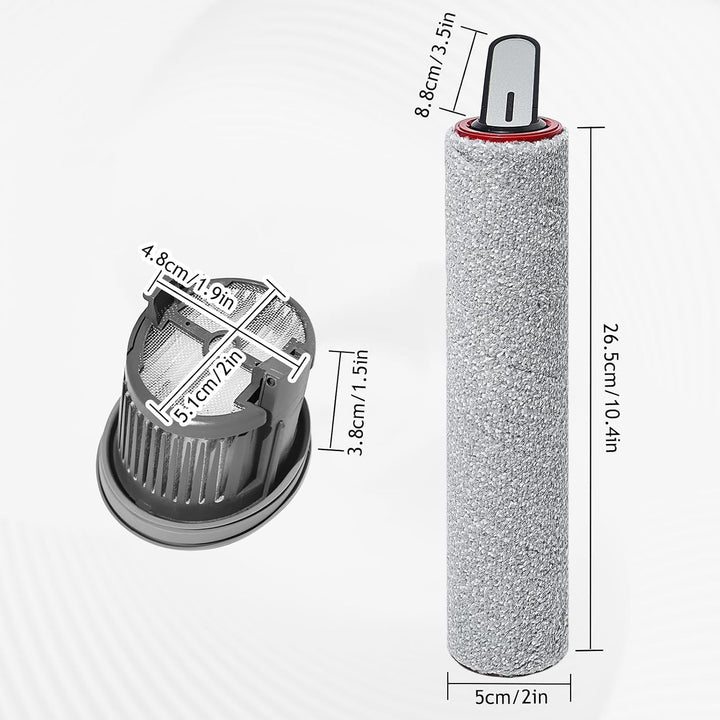Bürstenrollen + Filter für Dreame H14 AE Zubehör Nass- und Trockensauger | Ersatzteile Walzenbürste