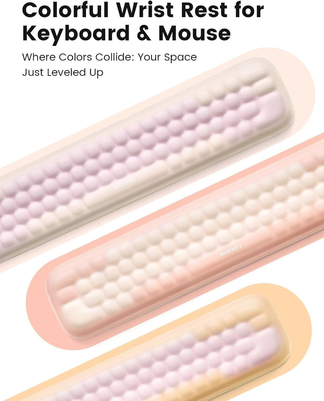 MEATANTY Mauspad Mit Handgelenkauflage &amp; Tastatur Handballenauflage – Ergonomisches Memory-Schaum Se
