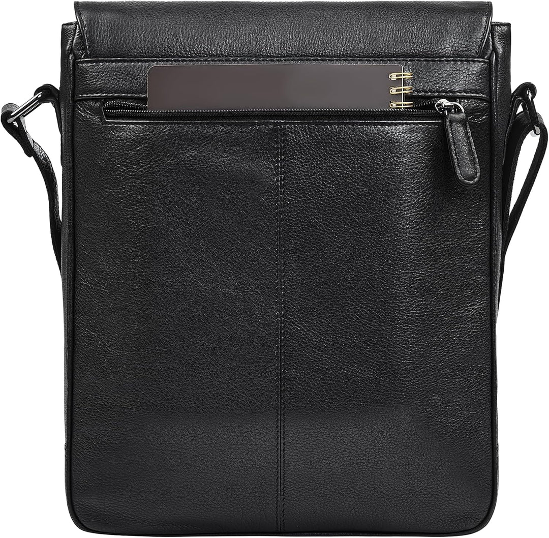 STILORD Ottavio Mittelgrosse Umhängetasche Herren Leder Hochformat Messenger Bag 13,3 Zoll Laptoptas