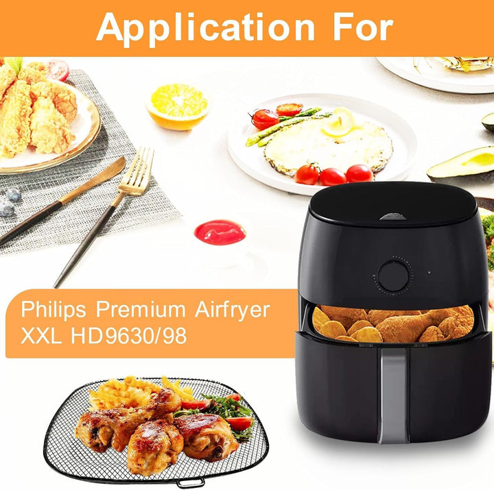 GCQ Air Fryer Zubehör für Philips HD9630 Airfryer XXL, 9"×8.6" SUS 304 Edelstahl Food Grade Air Frye