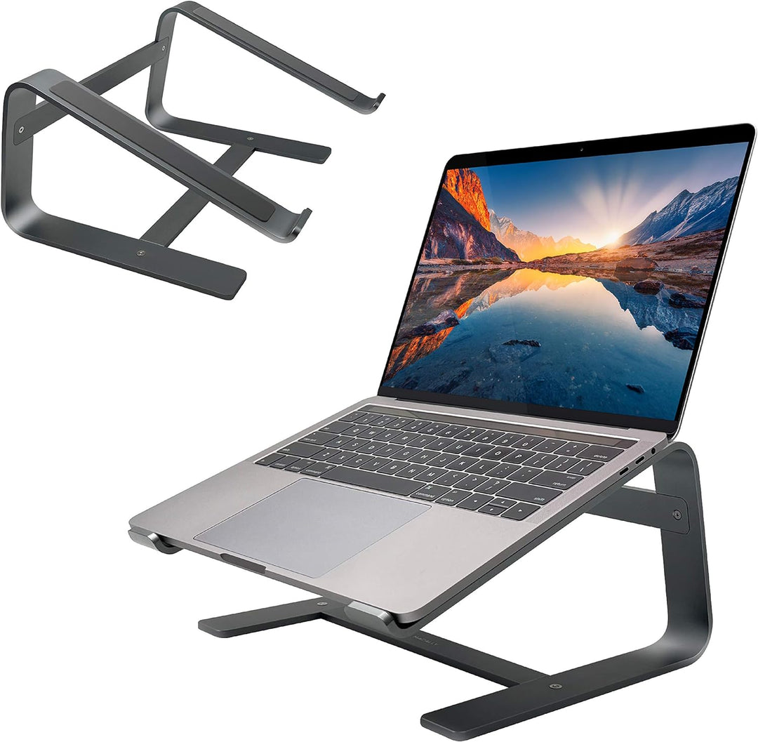 Macally Laptop-Ständer aus Aluminium für den Schreibtisch, funktioniert mit Allen MacBook/Pro/Air un
