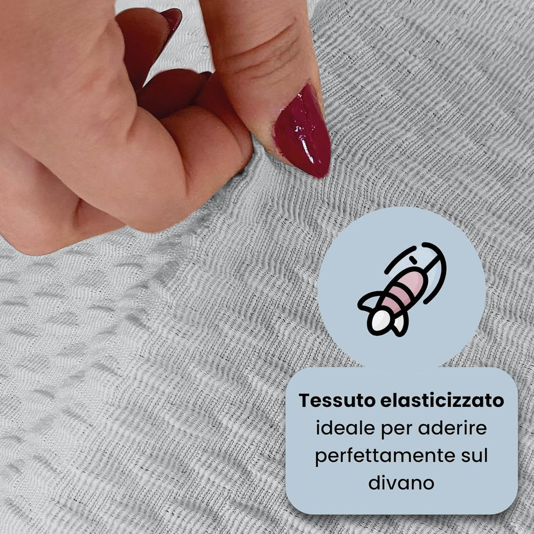 Sogni e capricci CD-FASH-GRIGIO CHIARO-4P “Fashionable” Sofa Abdeckung, Hell grau, 4 Plätze Hell Gra