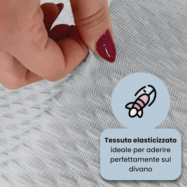 Sogni e capricci CD-FASH-GRIGIO CHIARO-4P “Fashionable” Sofa Abdeckung, Hell grau, 4 Plätze Hell Gra
