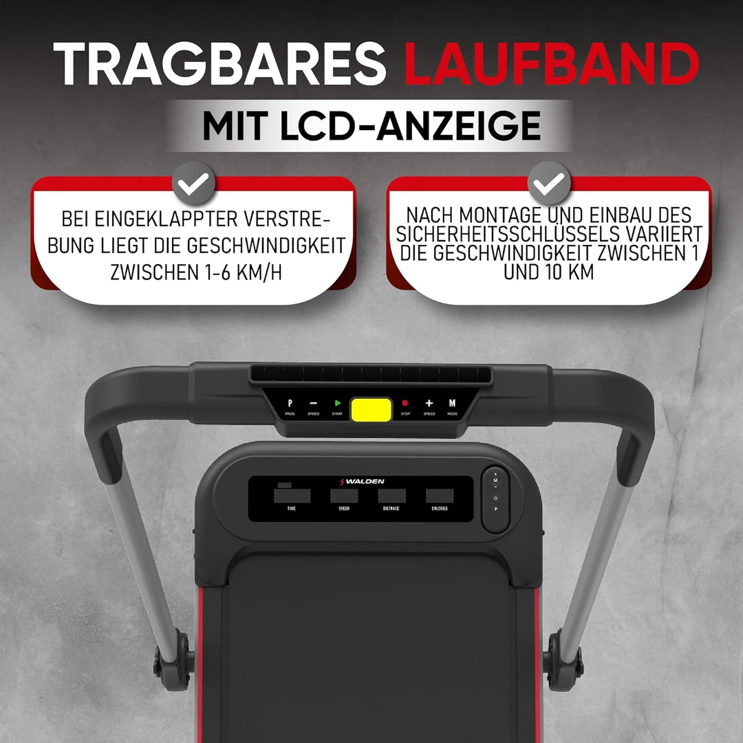 Elektrisches Laufband für den Heimgebrauch, klappbar, 1-2,5 PS, 12 voreingestellte Programme, LCD-Di