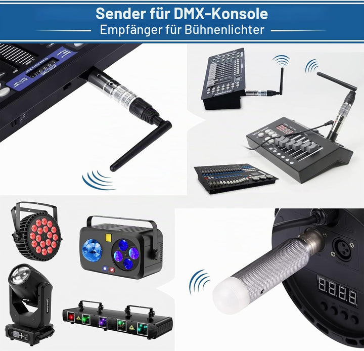 UKing Wireless DMX Controller, Wireless DMX512 Transmitter/Empfänger LED Lighting Controller Arbeit