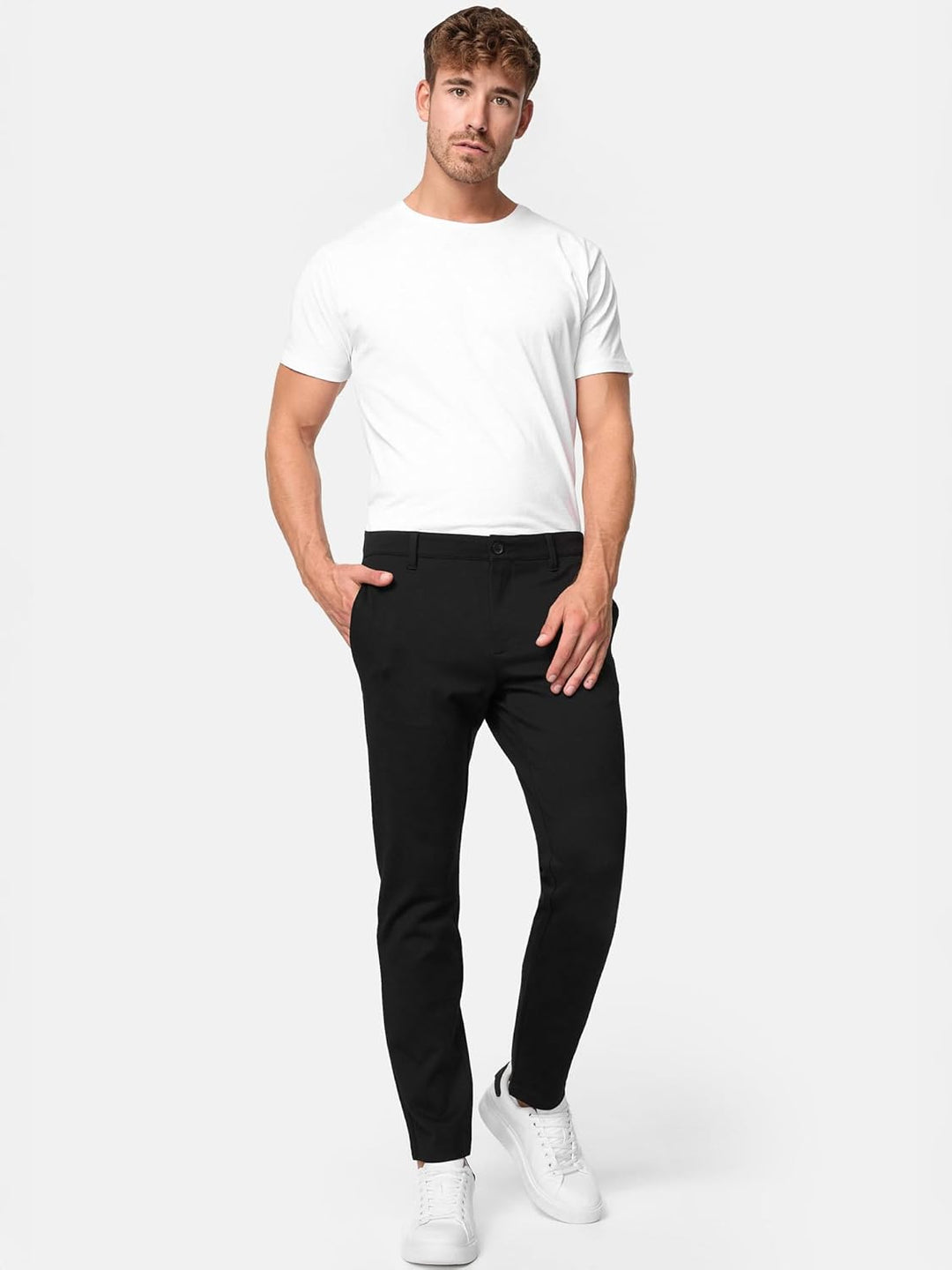 Indicode Herren Rodekro Performance Pants | Chinohose Herrenhose Super Stretch Stoffhose Bequeme Bus