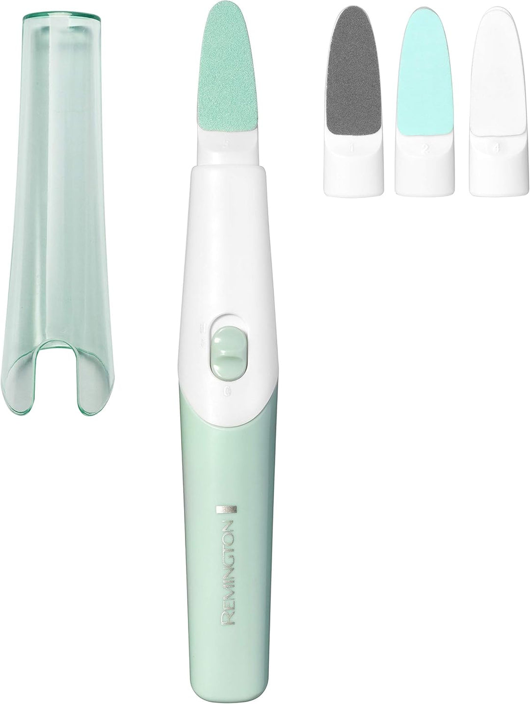 Remington Nagelfeile elektrisch (Maniküre Set &amp; Pediküre Set), 4-faches Feilensystem, beidseitige Fe