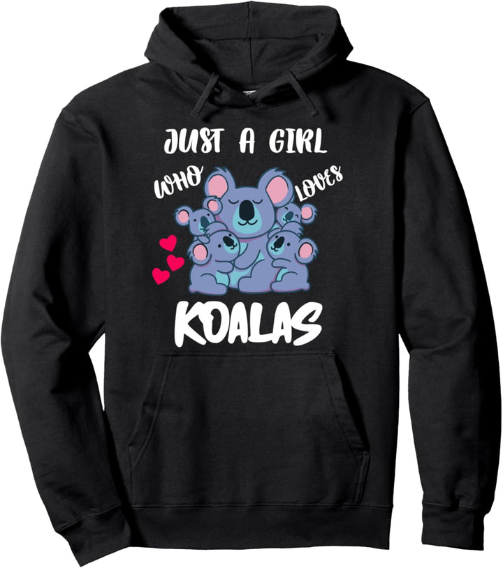 Just a Girl Who Loves Koalas Lila Koala Familie Australien Pullover Hoodie