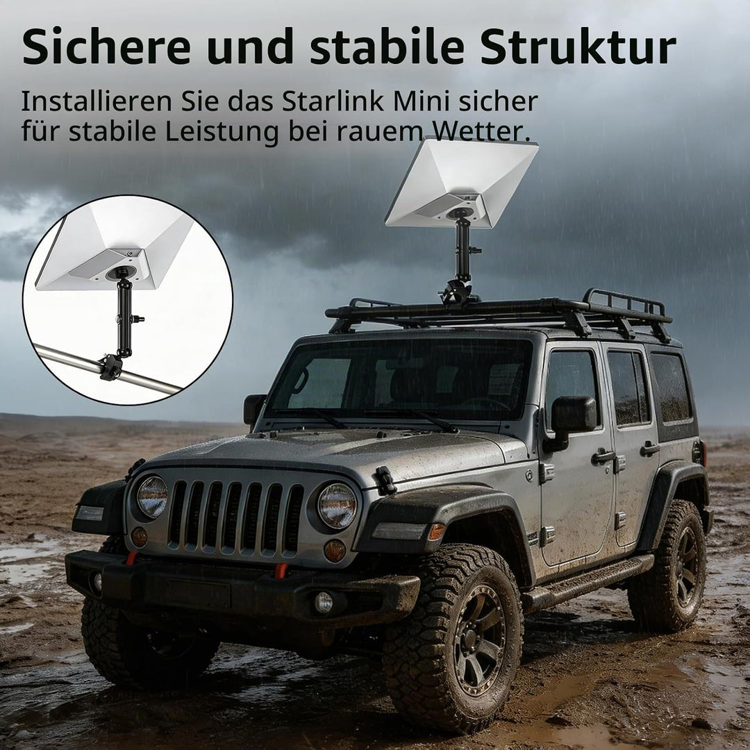 Starlink Mini Halterung, Aluminium-Adapter für Starlink Halterung Balkon mit 1/4"-20 und 3/8"-16 Gew