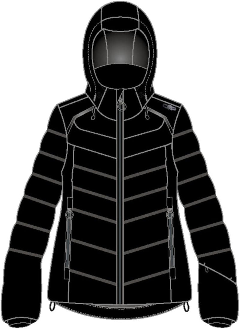 CMP Damen Skijacke 44 Schwarz, 44 Schwarz