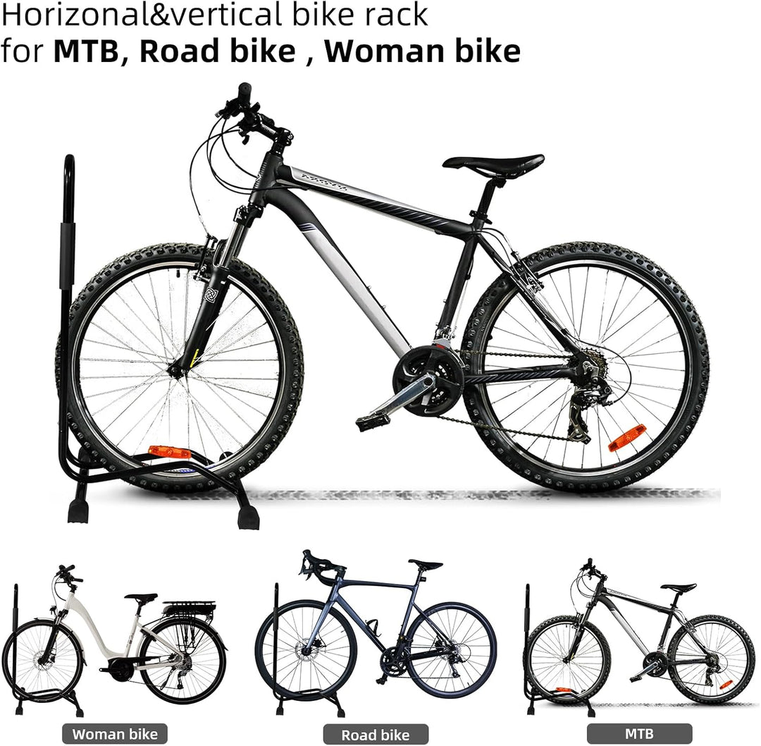 CCLIFE Fahrradständer Boden Radständer für 29 zoll Fahrrad mit Reifenbreiten bis 65 mm Eisen Fahrrad