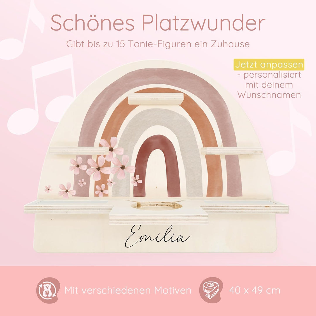 Personalisiertes Tonie Regal für Kinderzimmer - Magnetisches Toniebox Regal für Toniebox & Figuren m