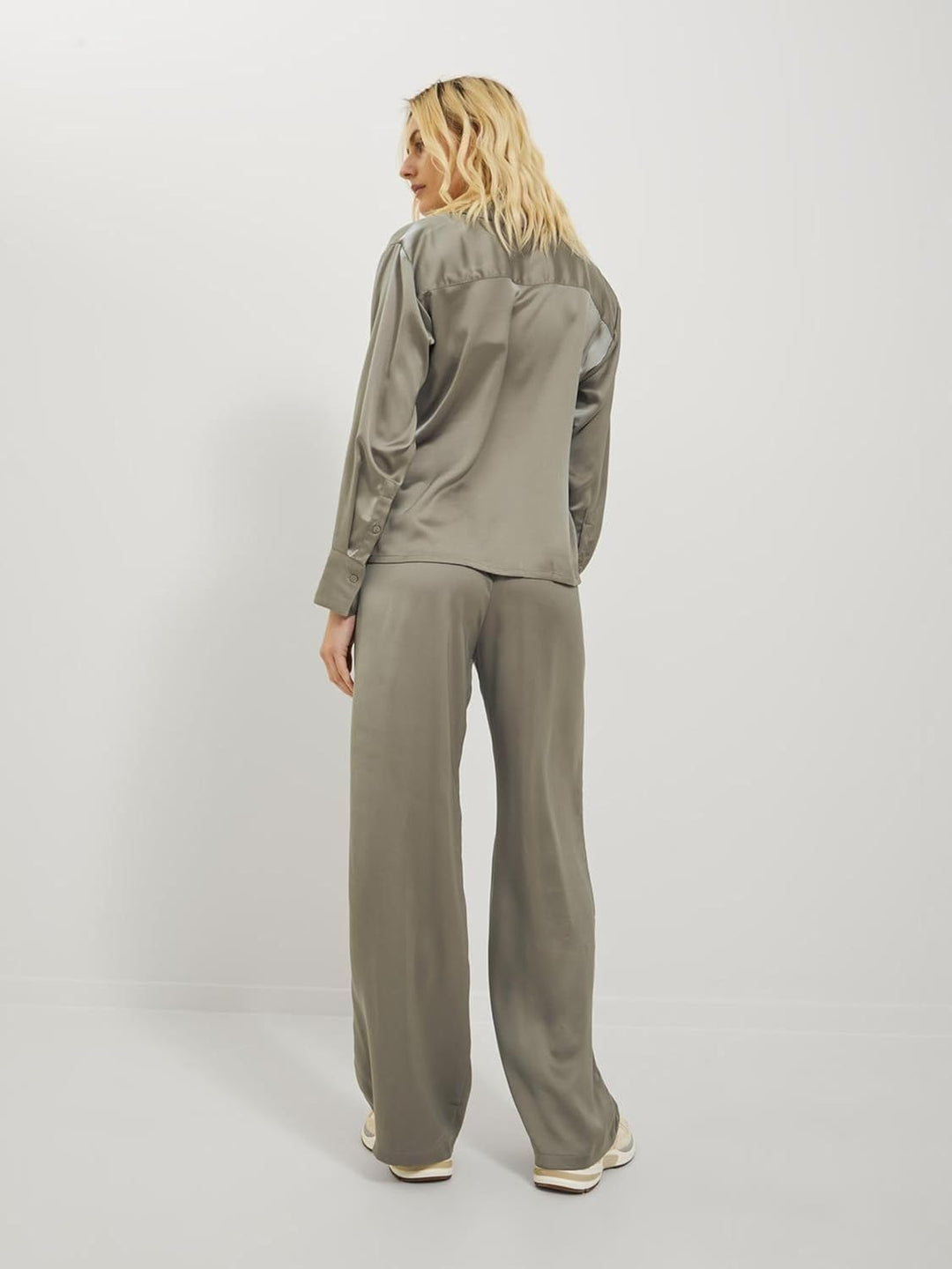 JACK & JONES Damen Jjxx Jxeva Ls Comfort Satin Shirt Noos Bluse XS Brindle, XS Brindle