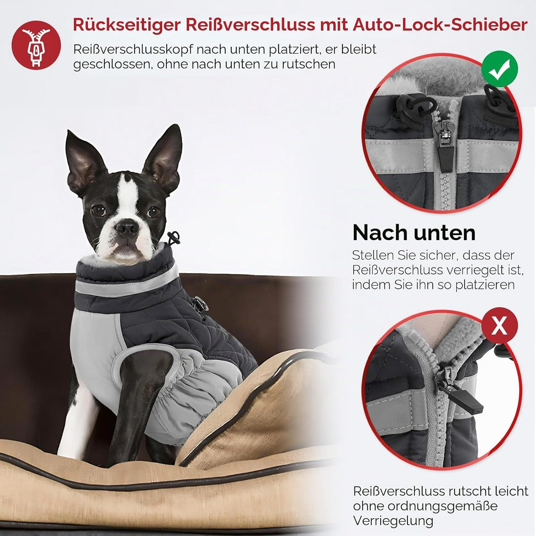 AOFITEE Hundemantel Grosse Hunde, Warme Hundemantel Winter Wasserdicht Hundejacke Winterjacke mit Ge
