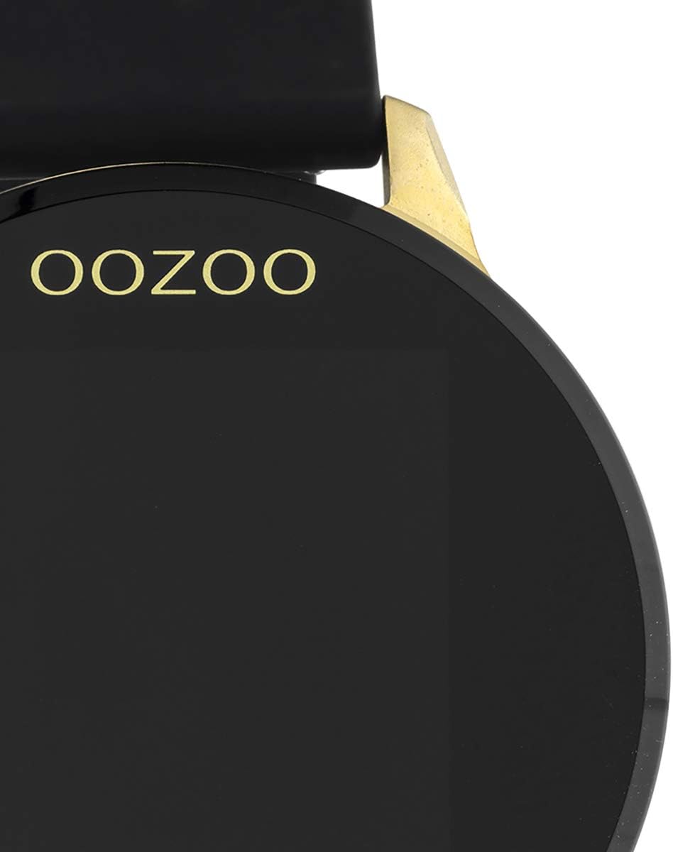 Oozoo Smartwatch Unisex Fitnessuhr (Schwarz/Gold), Schwarz/Gold