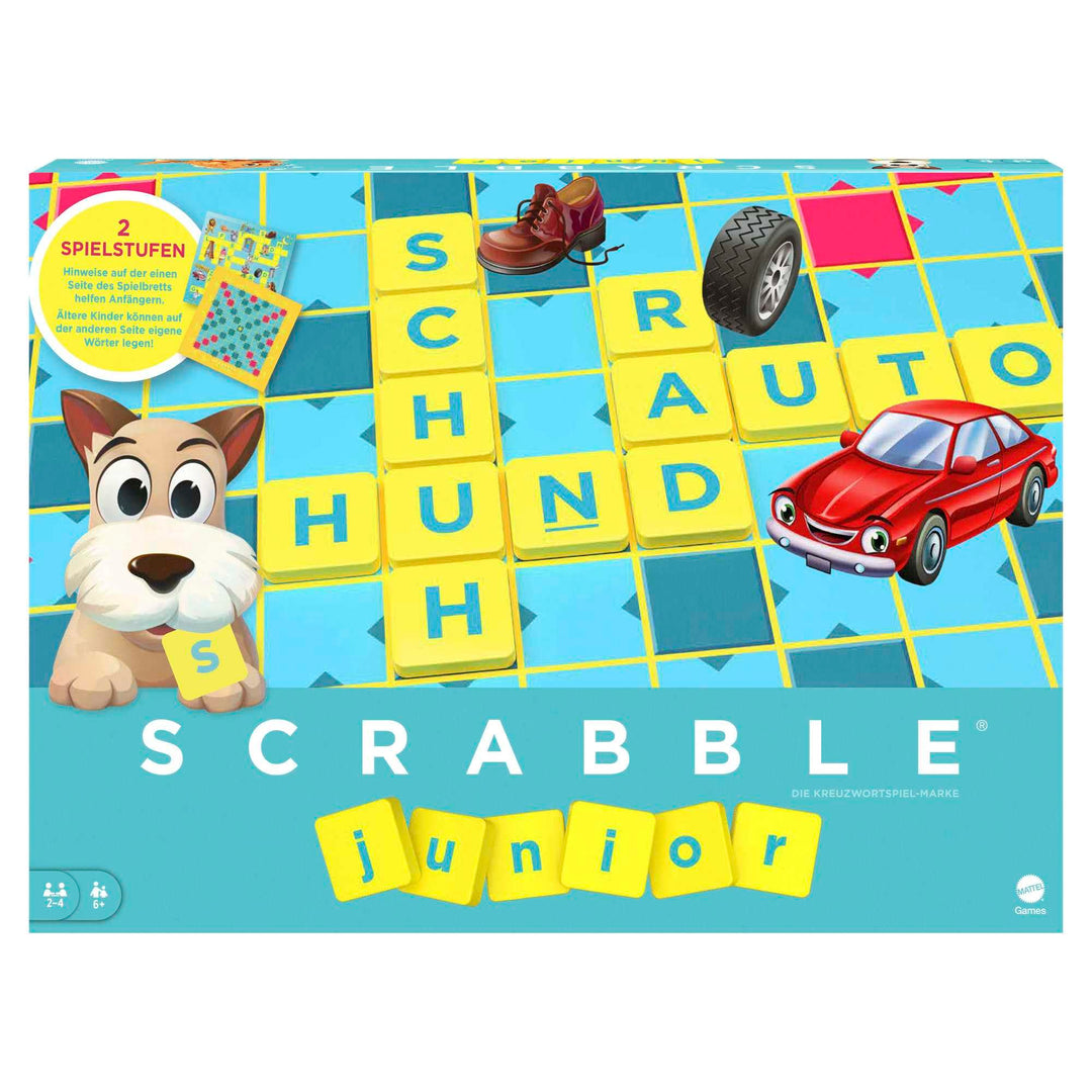 Mattel Games Scrabble Junior Wörterspiel und Kinderspiel, Kinderspiele Brettspiele geeignet für 2 -