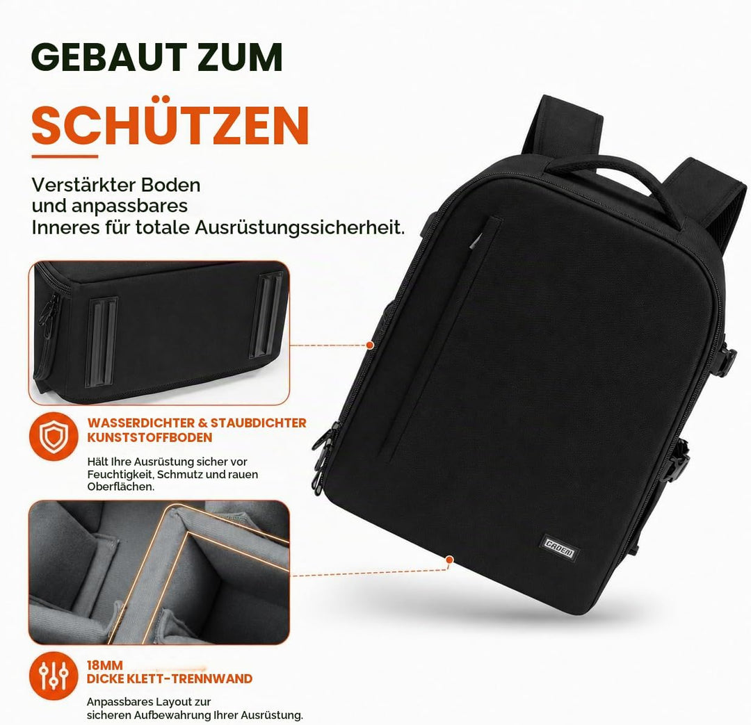 CADeN Professional Trolley Large Camera Backpack Bag for DSLR/SLR Mirrorless Camera Waterproof, Came