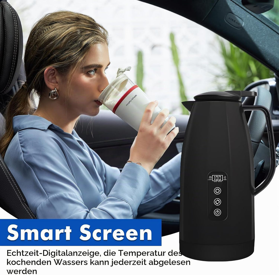 Wasserkocher für Auto 1.2L, 2/24 Volt Wasserkocher Auto Zigarettenanzünder, elektrischer Teekocher B